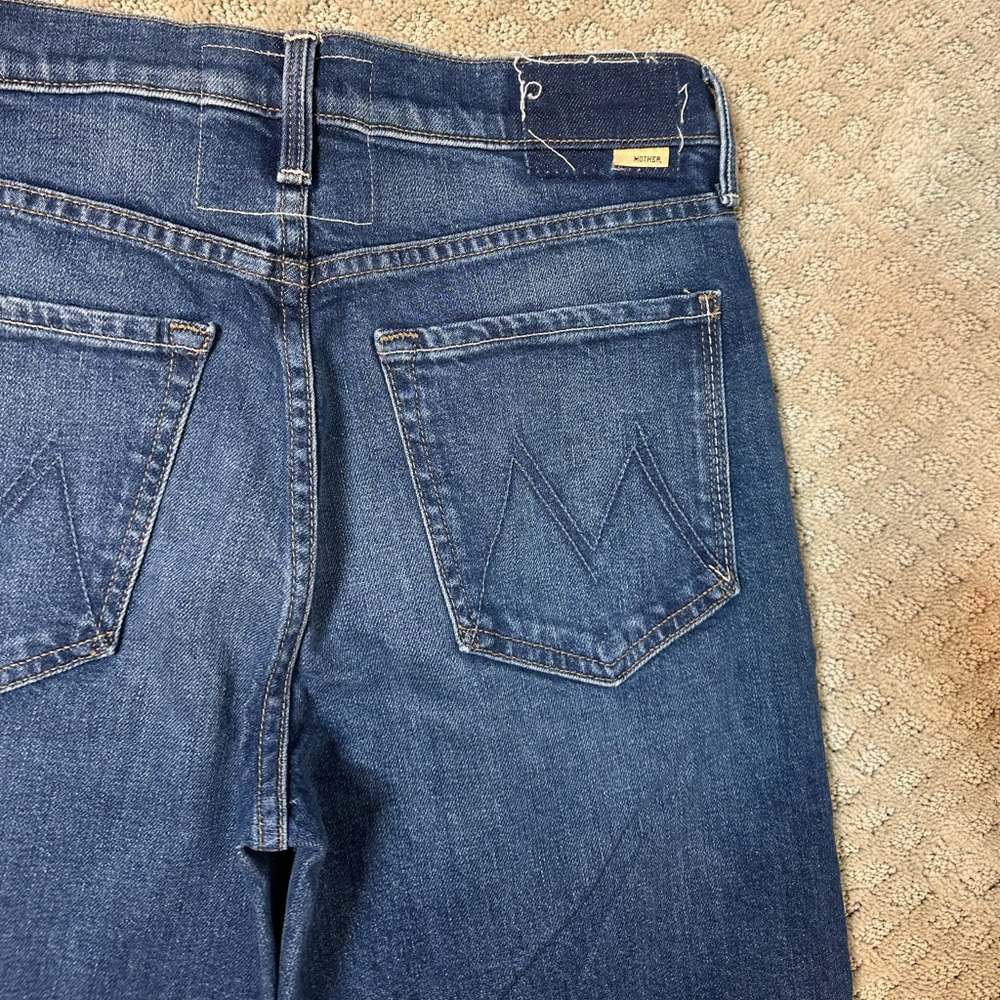 NWT Sz 28 Mother Lil The Tomcat Roller Skimp in Perfectly Imperfect wide leg - Picture 7 of 15